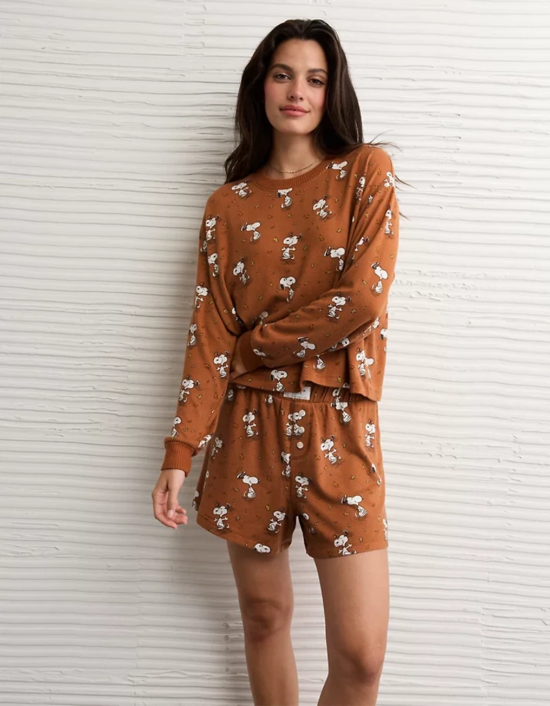 AE Luxe Plush Snoopy Halloween PJ Set