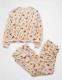 Pyjama pelucheux à manches longues et pantalon d’automne Snoopy Luxe AE