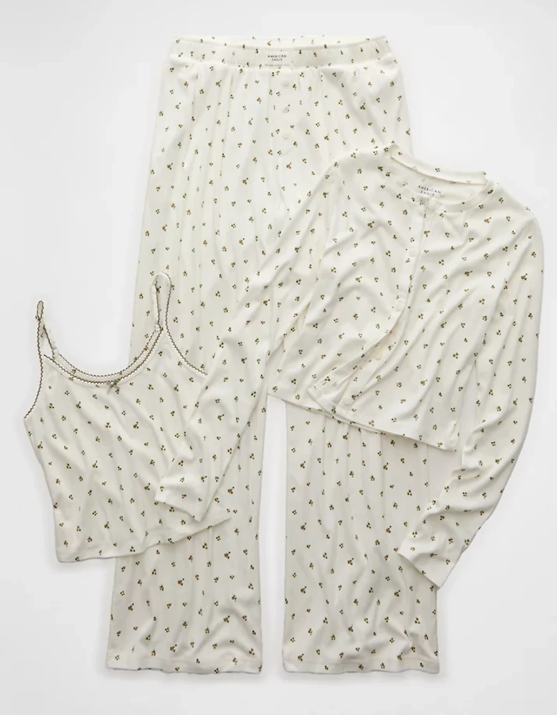 Pyjama trois pièces en pointelle AE