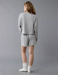 AE Luxe Plush Waffle Tee + Short Lounge Set