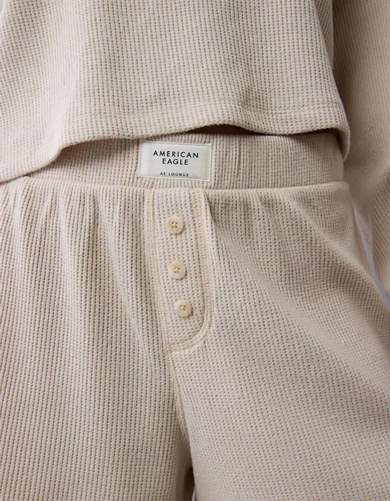 AE Luxe Plush Waffle Tee + Short Lounge Set