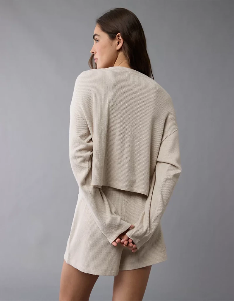 AE Luxe Plush Waffle Tee + Short Lounge Set