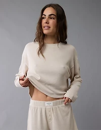 AE Luxe Plush Waffle Tee + Short Lounge Set