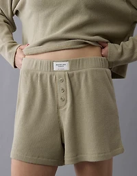 AE Luxe Plush Waffle Tee + Short Lounge Set