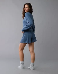 Ensemble de détente t-shirt et short gaufrés pelucheux Luxe AE