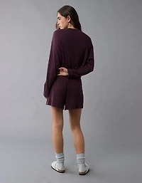 AE Luxe Plush Waffle Tee + Short Lounge Set