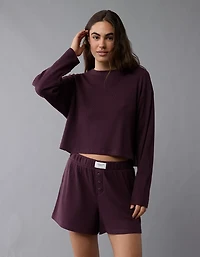 AE Luxe Plush Waffle Tee + Short Lounge Set