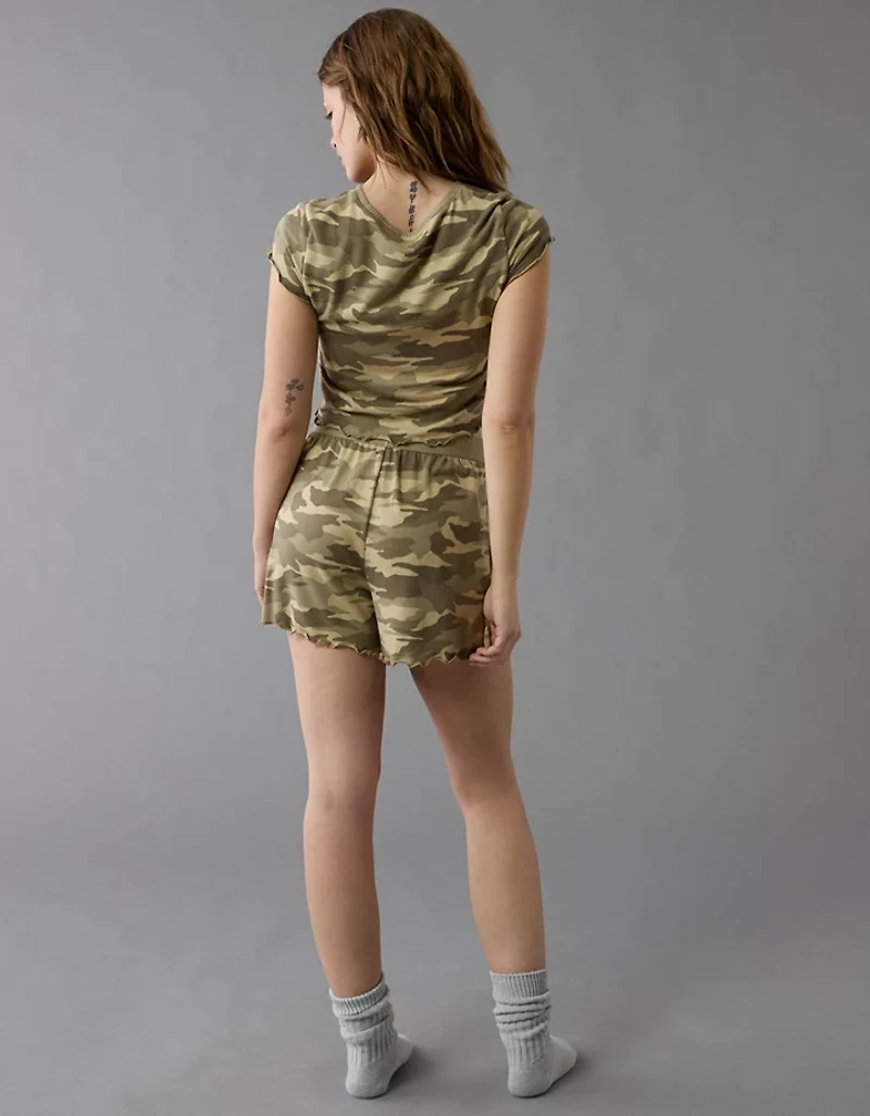 AE Camo Plush Baby Tee PJ Set