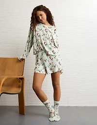 AE Luxe Plush Snoopy Holiday PJ Set