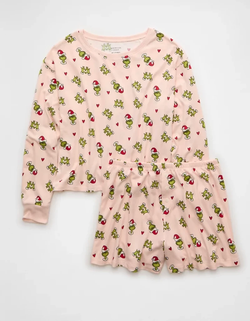 Pyjama pelucheux à motifs Grincheux de luxe AE