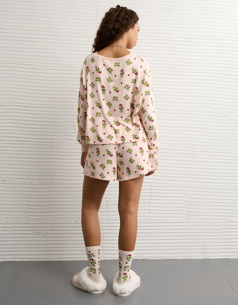 Pyjama pelucheux à motifs Grincheux de luxe AE