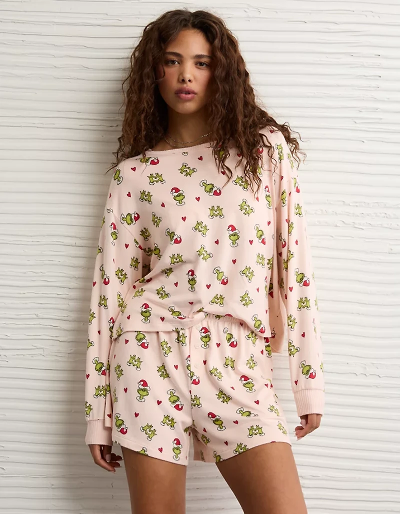 Pyjama pelucheux à motifs Grincheux de luxe AE