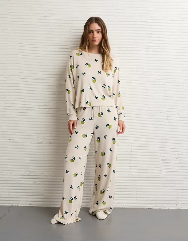 AE Luxe Plush Grinch PJ Pant Set