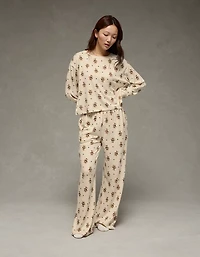 Pyjama pelucheux à manches longues et pantalon Luxe AE