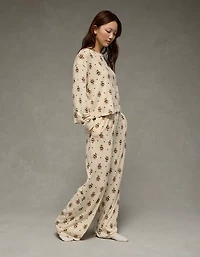 Pyjama pelucheux à manches longues et pantalon Luxe AE
