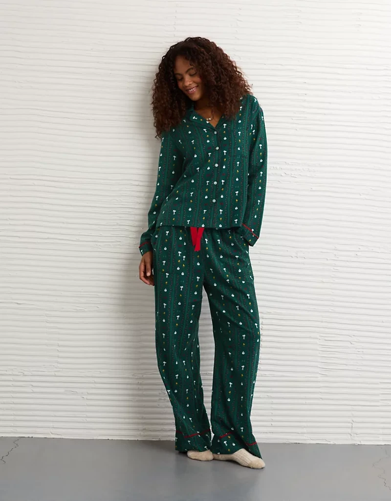 AE Snoopy Flannel PJ Set
