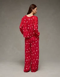 Pyjama pelucheux à manches longues et pantalon Luxe AE