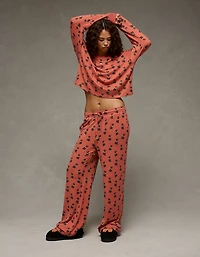 Pyjama pelucheux à manches longues et pantalon d’Halloween AE