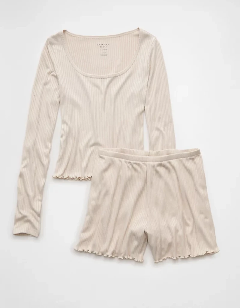AE Ribbed Plush PJ Set