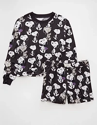 AE Luxe Plush Snoopy Halloween PJ Set