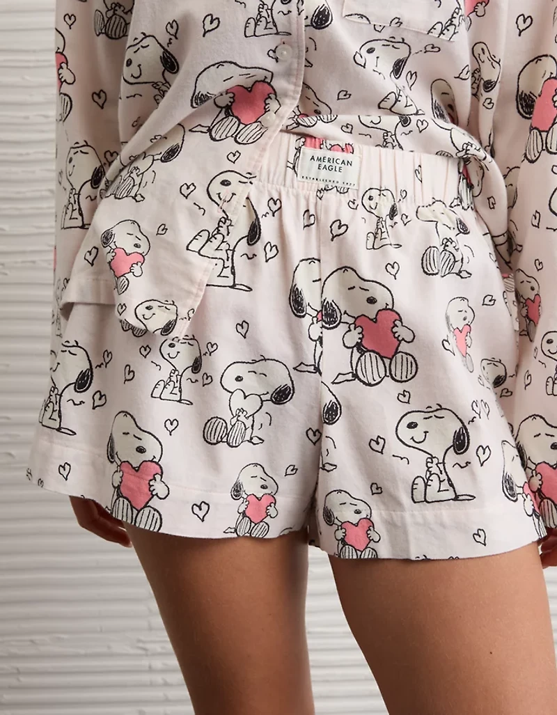Pyjama en flanelle Snoopy de la Saint-Valentin AE