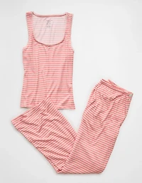 AE Luxe Plush Striped PJ Set