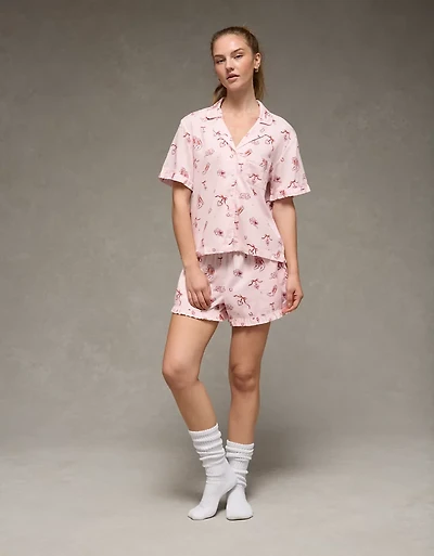 AE Ruffled Flannel PJ Set