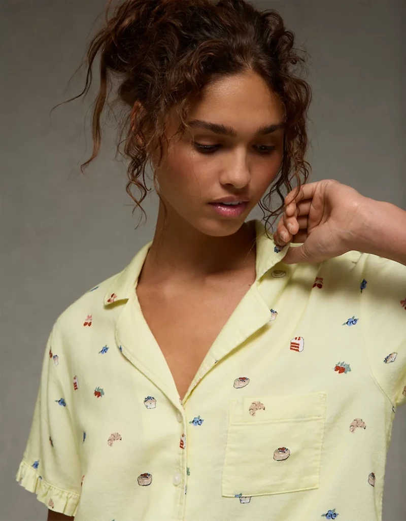 Pyjama en flanelle à volants AE