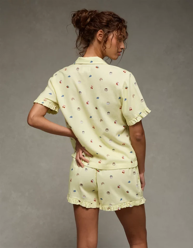 Pyjama en flanelle à volants AE