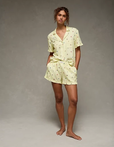 Pyjama en flanelle à volants AE