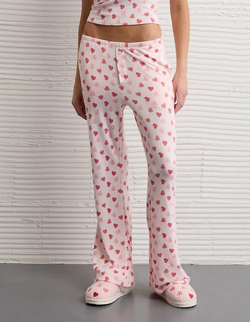 AE Luxe Plush Candy Hearts PJ Set