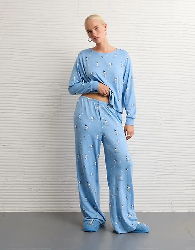 AE Luxe Plush Snoopy Long-Sleeve & Pant PJ Set