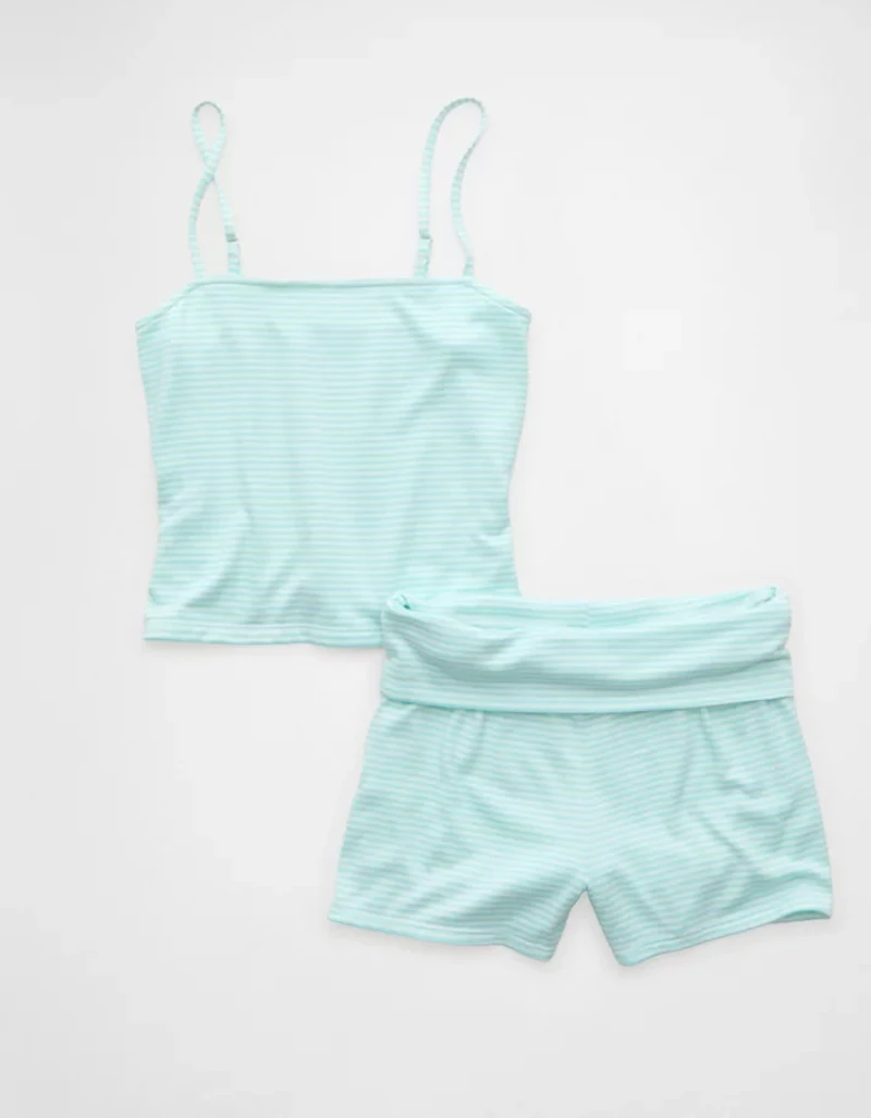 AE Luxe Plush Tank Top & Short PJ Set