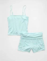 AE Luxe Plush Tank Top & Short PJ Set