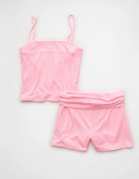 AE Luxe Plush Tank Top & Short PJ Set