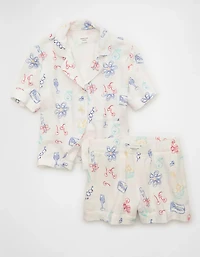 AE Cotton Gauze Short-Sleeve PJ Set