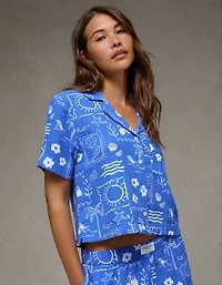 AE Cotton Gauze Short-Sleeve PJ Set