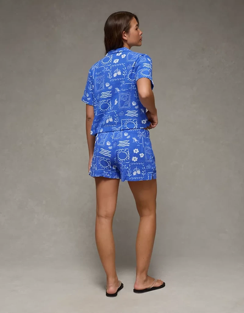 AE Cotton Gauze Short-Sleeve PJ Set