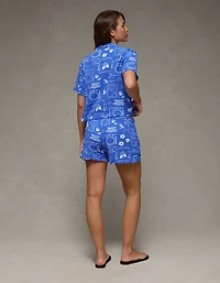 AE Cotton Gauze Short-Sleeve PJ Set