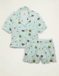 AE Cotton Gauze Short-Sleeve PJ Set
