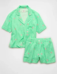 AE Cotton Gauze Short-Sleeve PJ Set