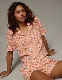 AE Snoopy Cotton Gauze Short-Sleeve PJ Set