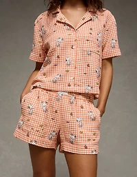 AE Snoopy Cotton Gauze Short-Sleeve PJ Set