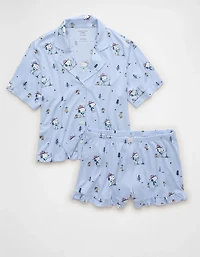 AE Luxe Plush Button-Up PJ Set