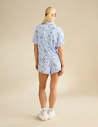 AE Luxe Plush Button-Up PJ Set