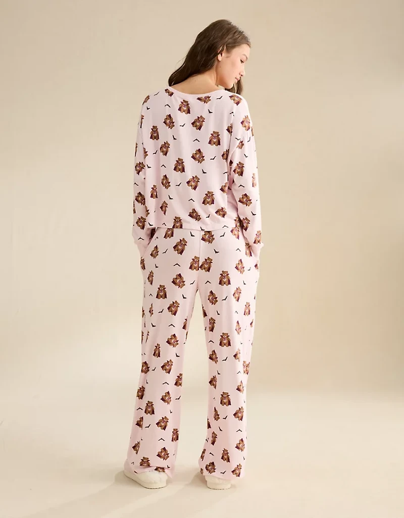 AE Luxe Plush Long Sleeve + Pant PJ Set