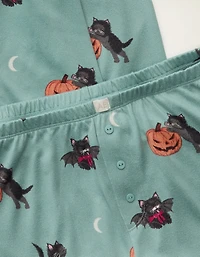 AE Luxe Plush Long Sleeve + Short PJ Set