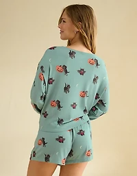 AE Luxe Plush Long Sleeve + Short PJ Set
