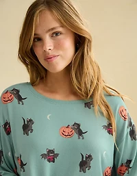 Pyjama pelucheux à manches longues et courtes Luxe AE