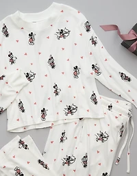 AE Mickey Mouse Valentine's Day Plush Pants PJ Set